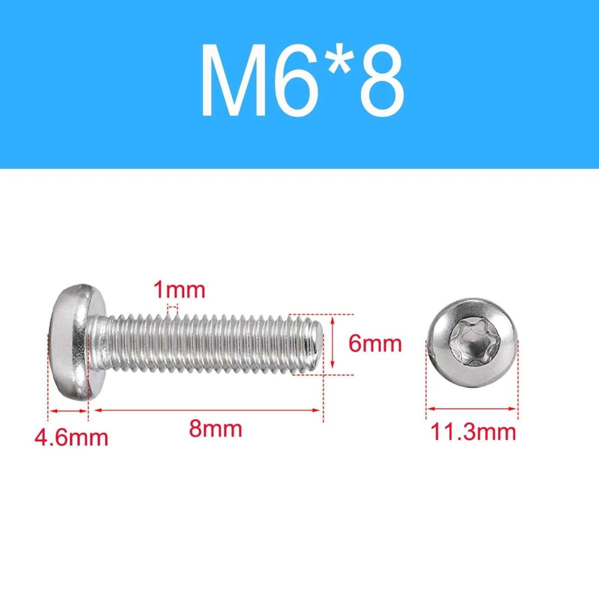 A2 Stainless Steel Torx Pan Head Machine Screws | M1.4 to M10 Six - Lobe Drive - HomeDIYer