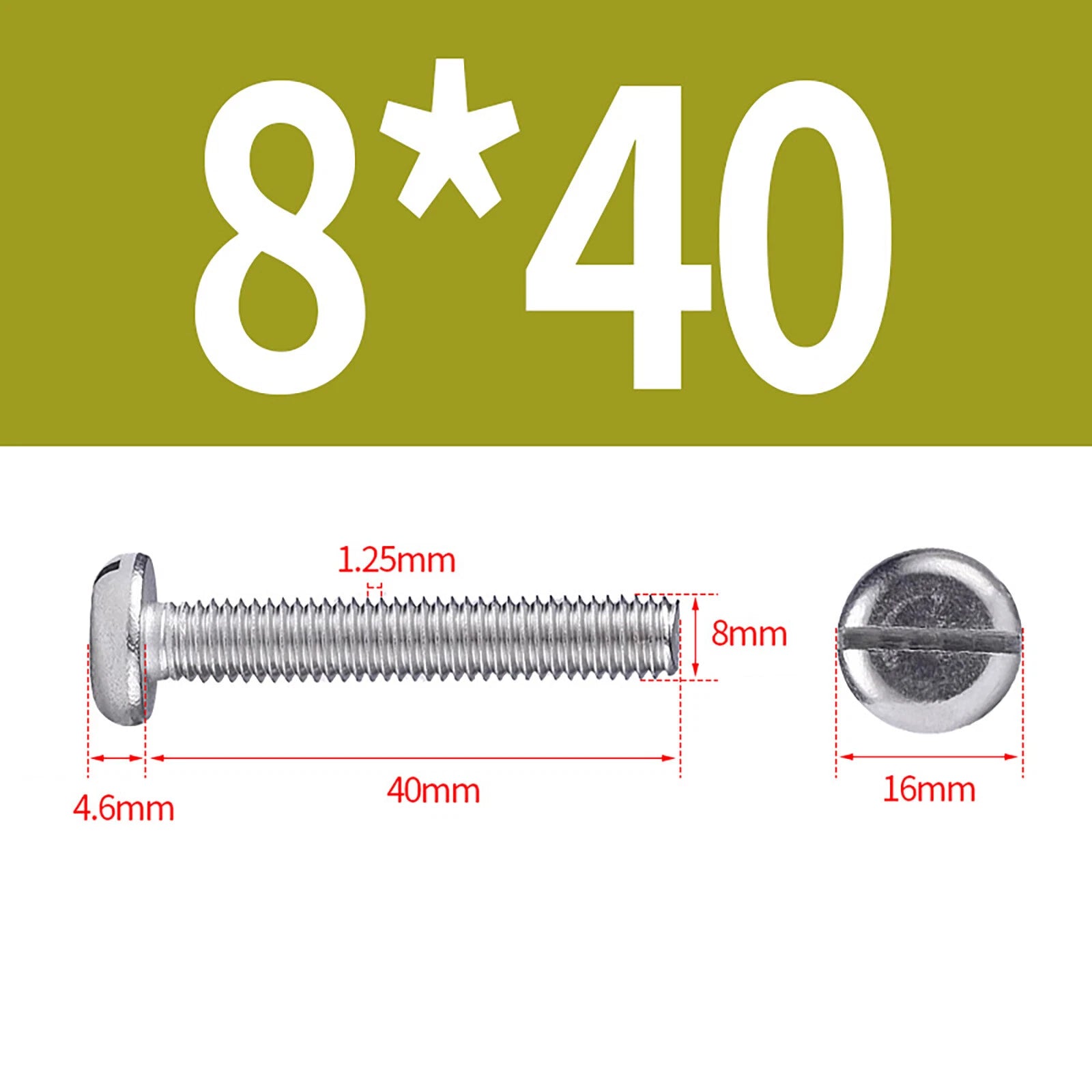 M1.6 to M10 Slotted Cheese Head Machine Screws | A2 Stainless Steel DIN 84