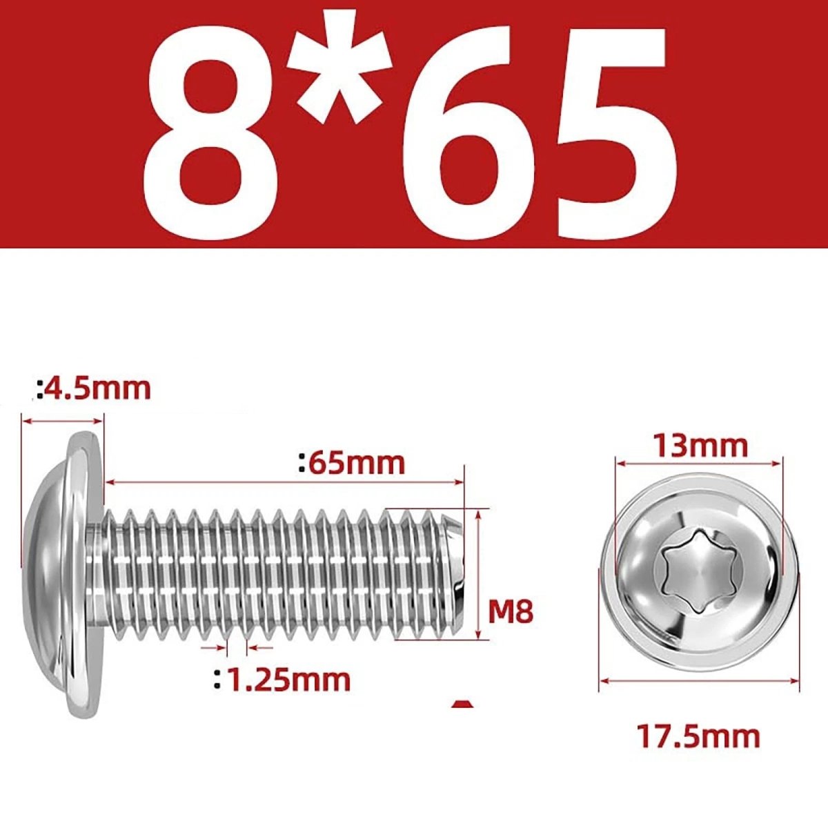 Torx Flanged Button Head Screws — 18 - 8 Stainless Steel, ISO 7380 - 2, M2 to M8 - HomeDIYer