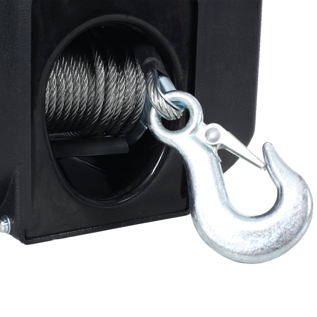 12v Trailer Winch,Reversible Electric Winch, for Boats up to 5000 lbs, Galvanized Wire Rope, Rapid Mount, Handheld Remote,power in and manual out.black plastic casing - HomeDIYer