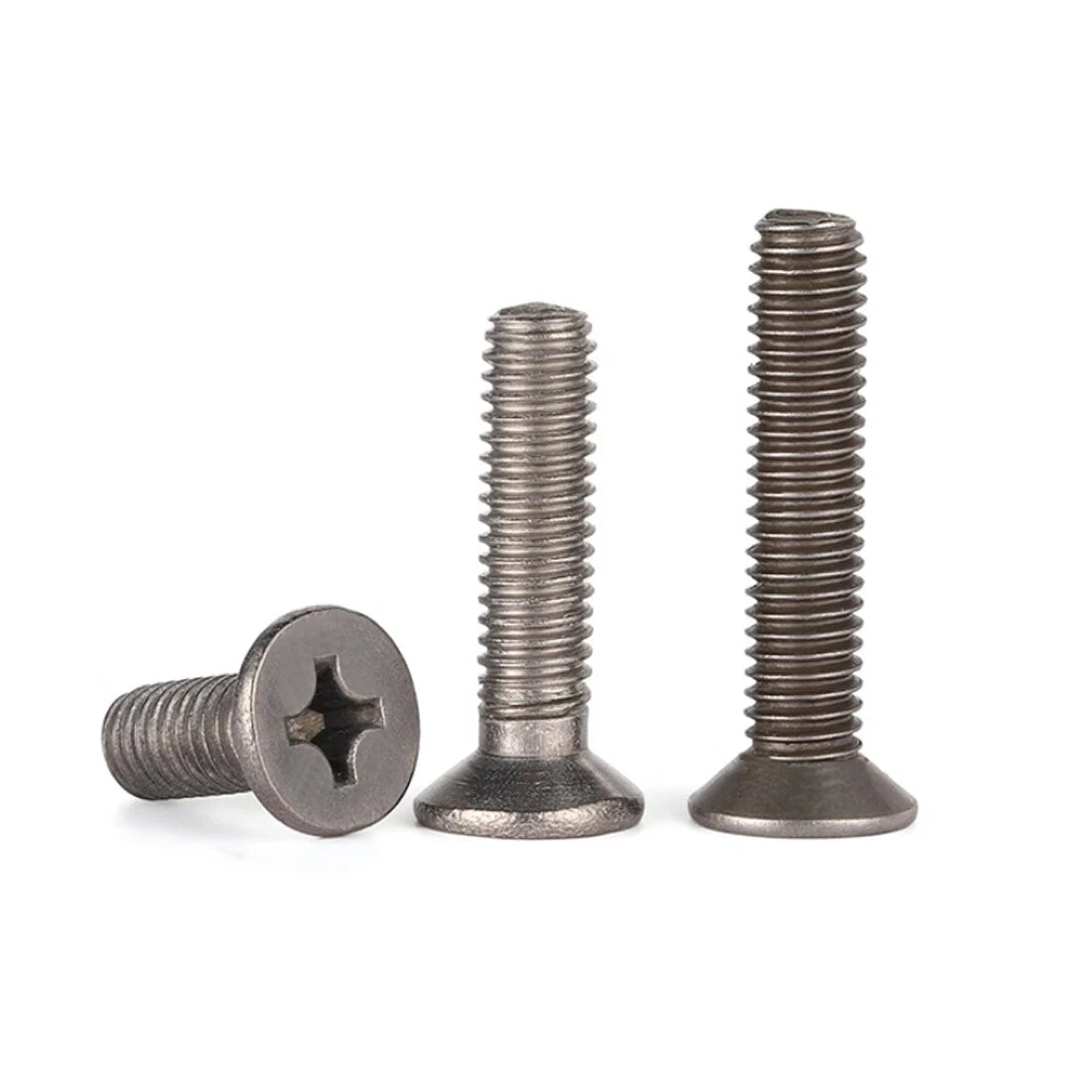 M1.6–M6 Titanium Phillips Countersunk Flat Head Screws – TA2 / Grade 2, Fully Threaded (4–50mm)