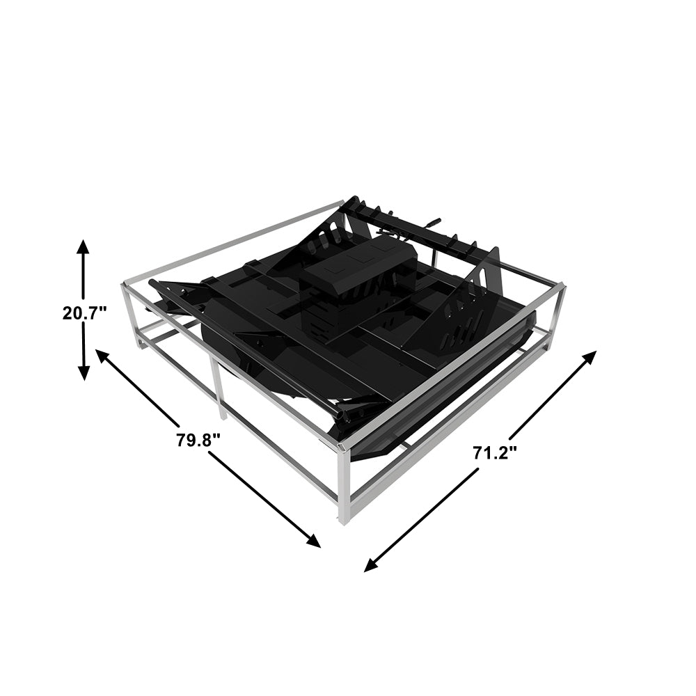72" Skid Steer Hydraulic Heavy Duty Brush Mower Cutter Attachments, Fits Universal Skid Steer Quick Attach - HomeDIYer
