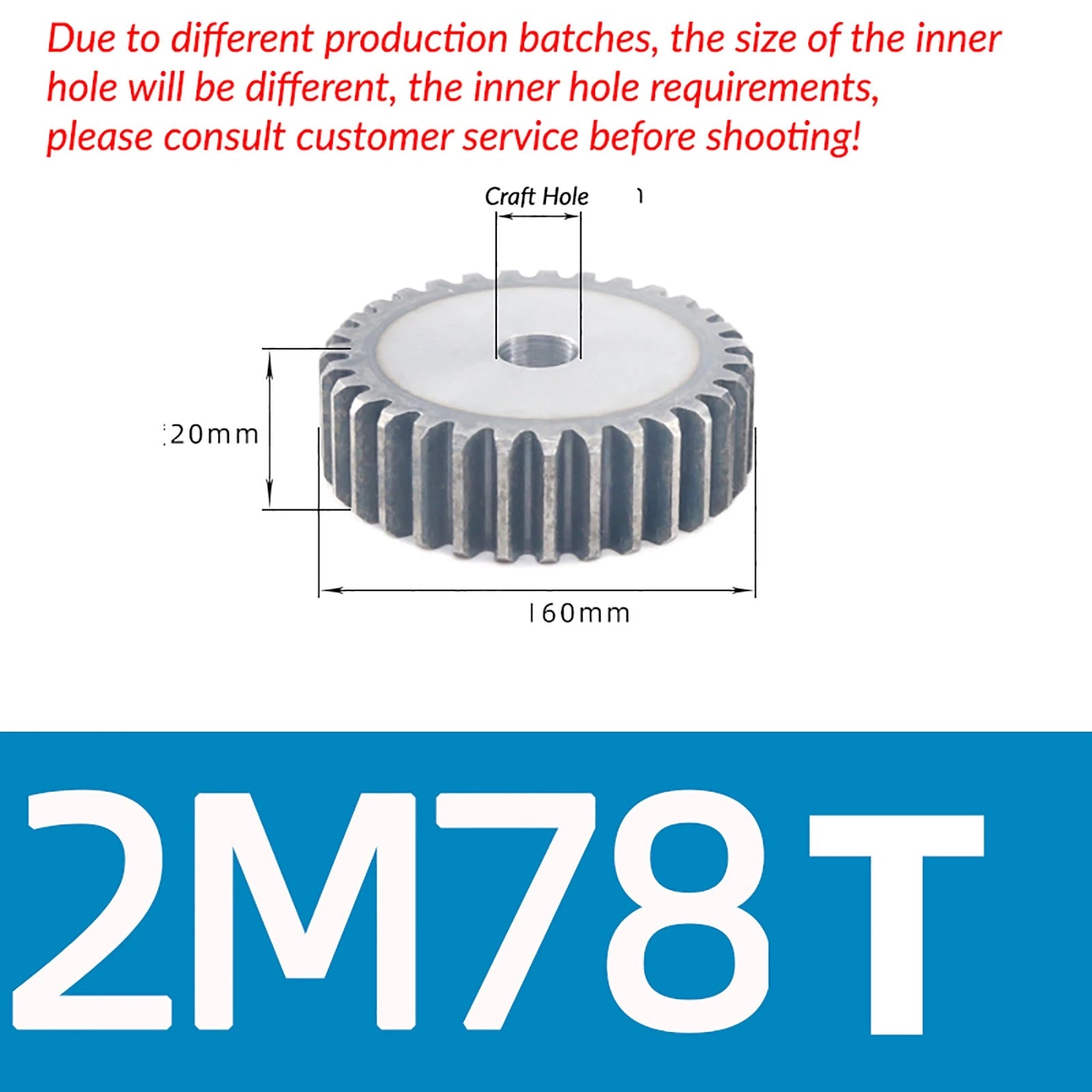 1/1.5/2 Mod 12T-150T Spur Gear 45# Steel Pinion Gear Thickn10-20mm Transmission