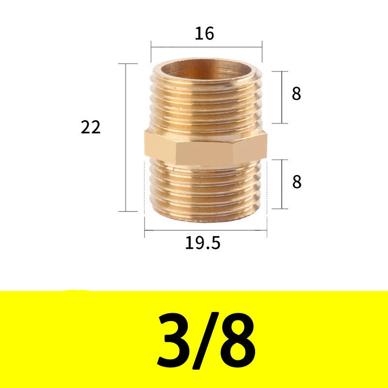 Male to Male Brass Nipple Adapter — Equal & Reducer Sizes 1/8" to 1"