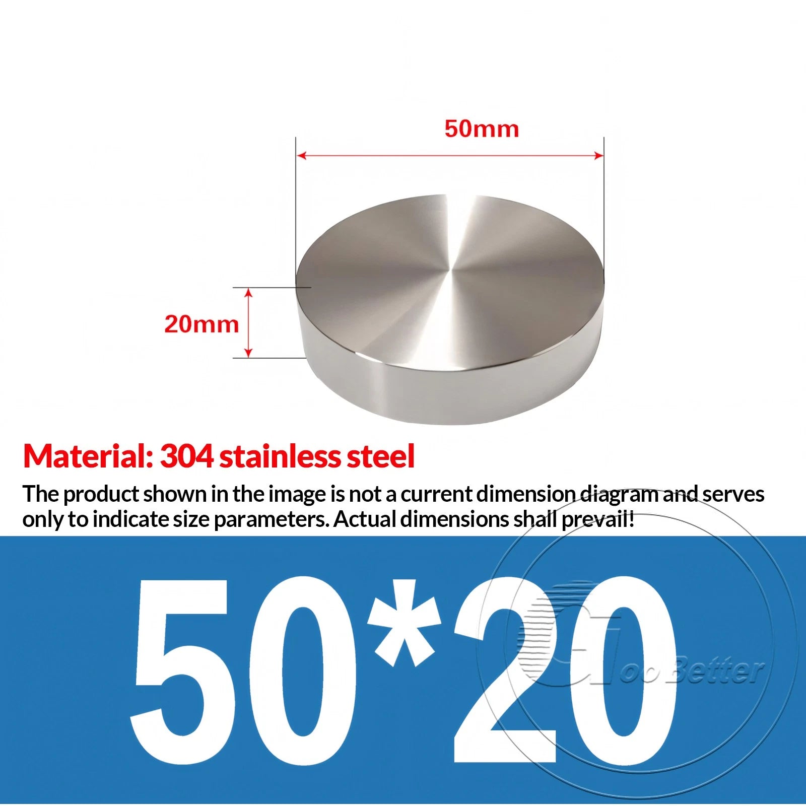 Ø 20-100mm Stainless Steel Blank Round Disc 304 Grade Metal Sheet Thick 20/30mm