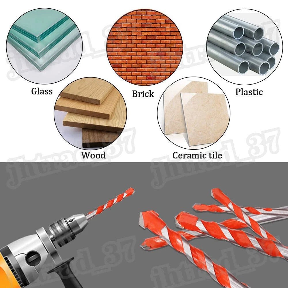 5 - Piece Triangular Shank Drill Bit Set — Alloy Steel, Multi - Material (6–12mm) - HomeDIYer