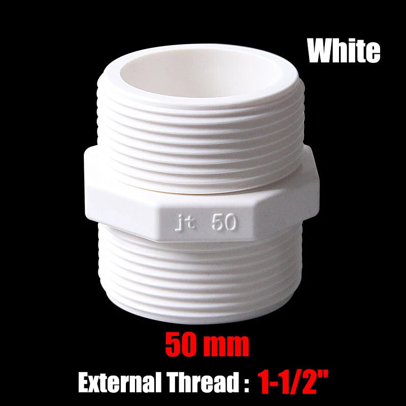 PVC Nipple Bsp Male Threaded Pressure Fittings Pipe Fitting Id 20mm~63mm White