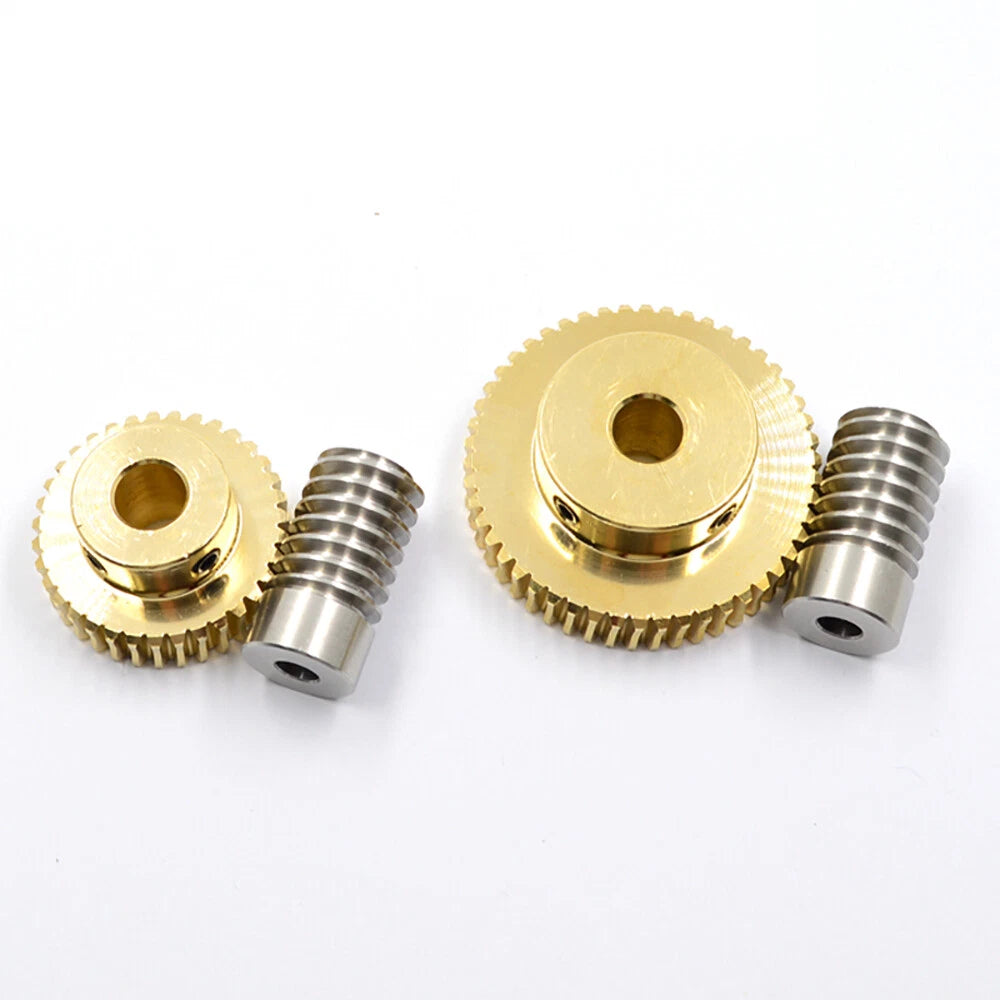 0.5/0.8/1/1.5 Module, 20 to 60 Teeth, Brass Worm Wheel Gear Shaft Hole 4mm-12mm