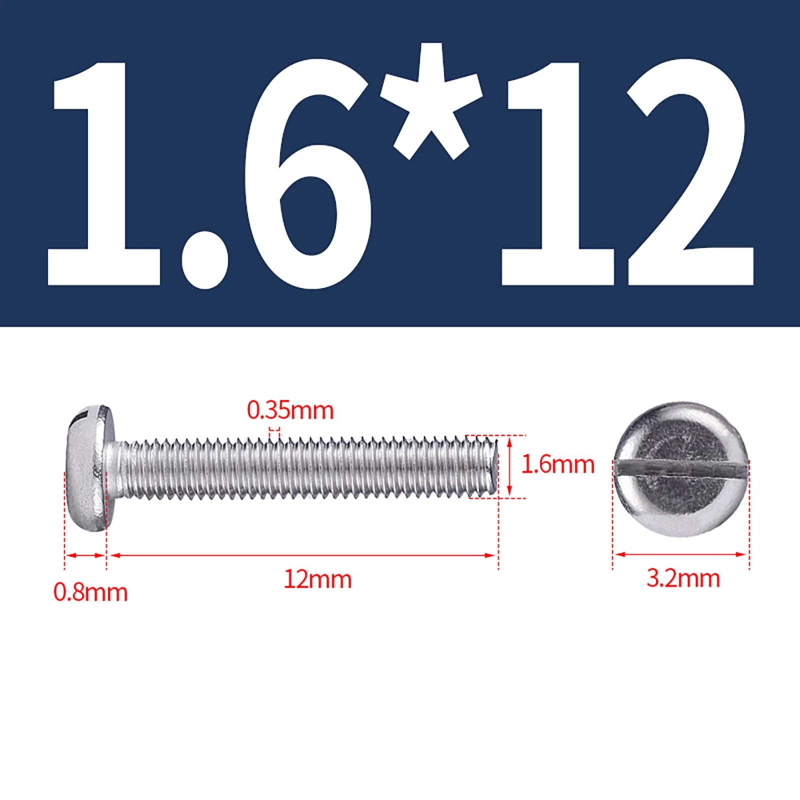 M1.6 to M10 Slotted Cheese Head Machine Screws | A2 Stainless Steel DIN 84
