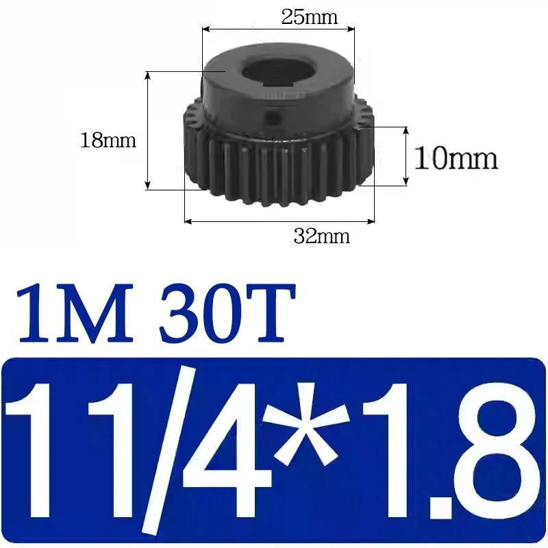 Spur Gears 1 Mod Transmission Gear With Step 45# Steel Pinion Motor Gear 30T~44T