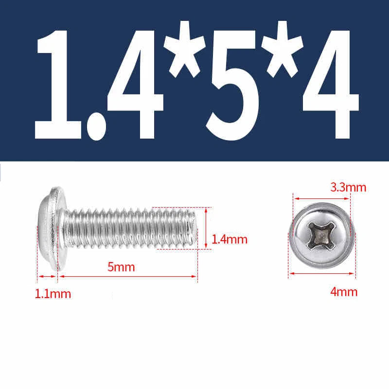 Phillips Flanged Pan Head Machine Screws – 304 / 316 Stainless Steel, Built‑in Washer (3–60mm Lengths)