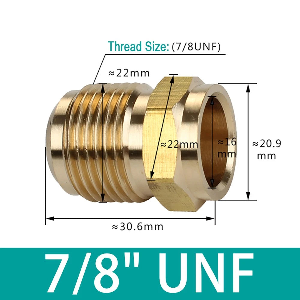 Brass Single Flare Fitting for Copper Refrigeration Tube — UNF Thread