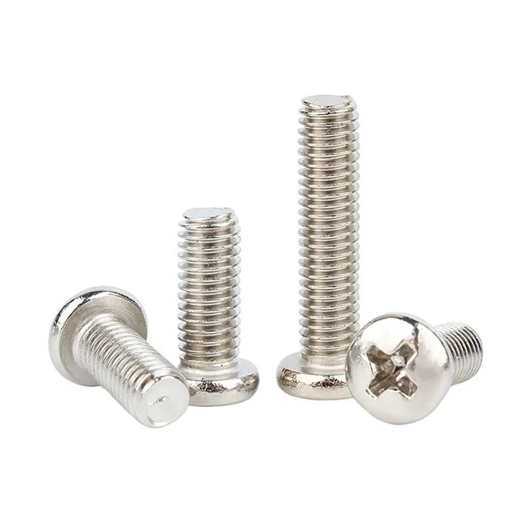 Nickel Plated Pan Head Phillips Machine Screws – ISO 7045, M1 to M4, Corrosion Resistant