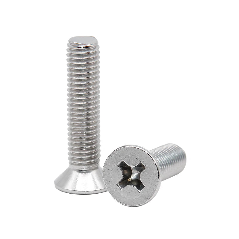 M1.6–M6 TA2 Titanium Pozi Countersunk Machine Screws – Pozidriv Drive, Fully Threaded (4–50mm)