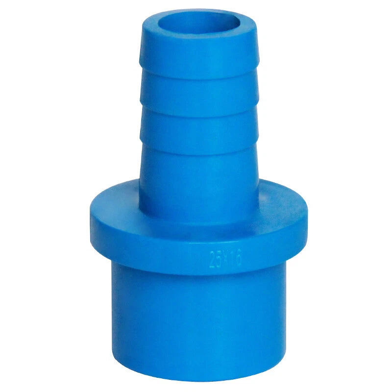5mm to 63mm Hose Nozzle PVC Plastic Pipe Fittings Barb Connectors Sleeve Blue