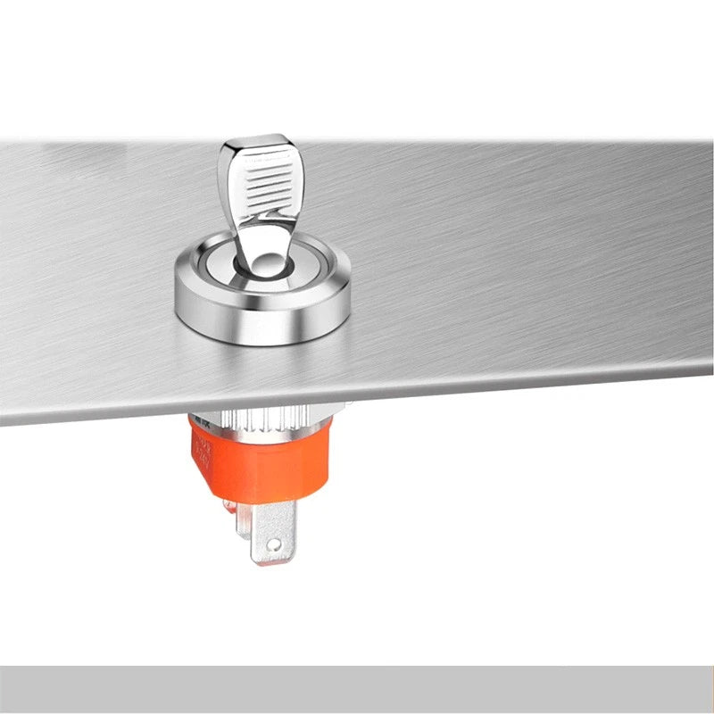 16mm Waterproof Toggle Switch – 2-Position ON/OFF with LED Indicator, 20A 250VAC
