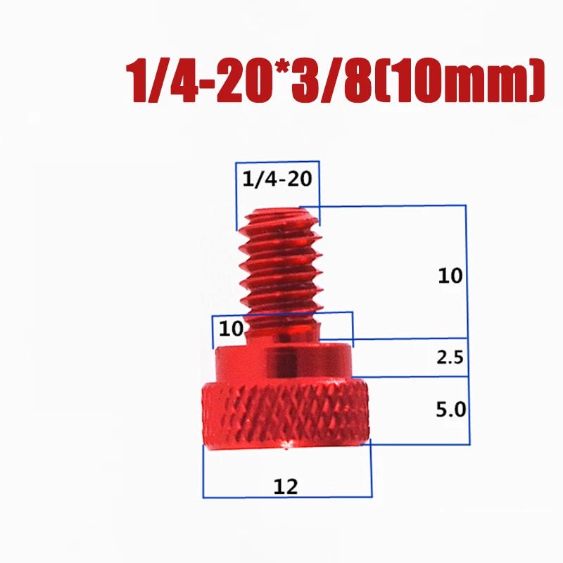 UNC 1/4 - 20 Aluminum Alloy Knurled Thumb Screws – High - Type Hand Grip Knob Bolts - HomeDIYer