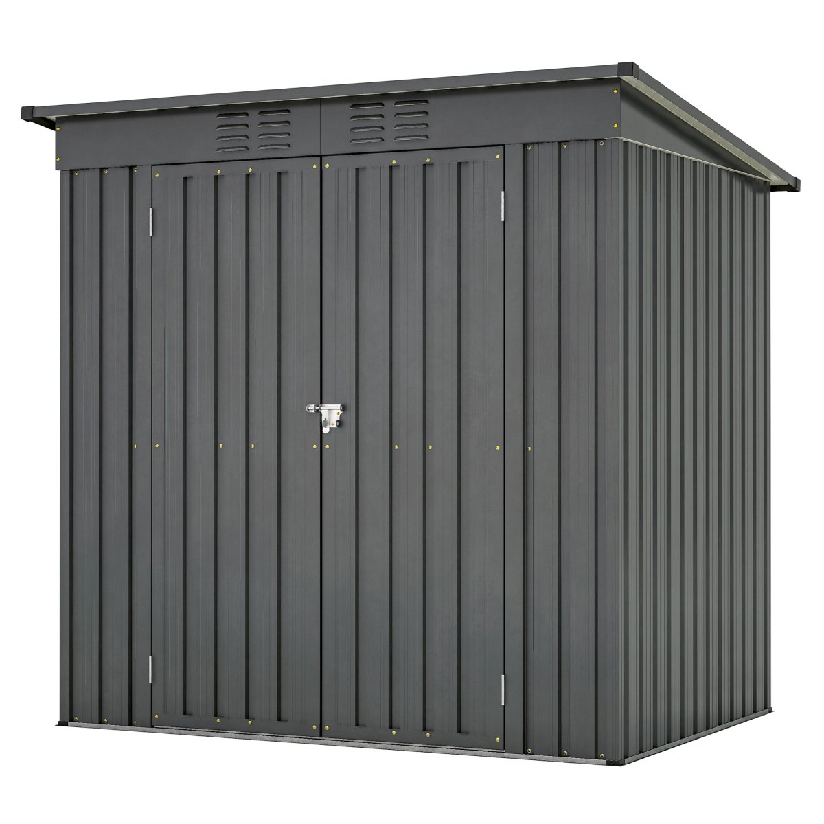 6 x 4 ft Outdoor Storage Shed, All Weather Tool Shed for Garden, Backyard, Lawn, Black - HomeDIYer
