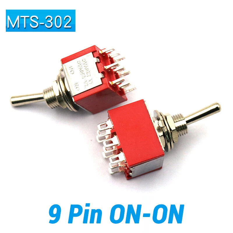 Mini Toggle Switch ON-ON ON-OFF-ON ON-NC Solder Lug 3 6 9 12 Pin | Self-Locking & Momentary