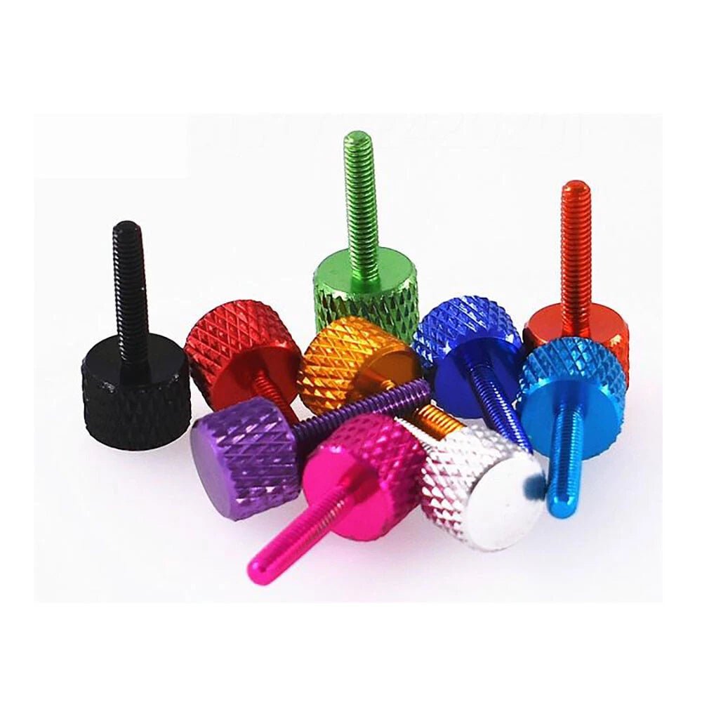 M3.5 Aluminum Alloy Knurled Thumb Screws – Hand Grip Knob Bolts for PC Computer Case (4.5‑25mm) - HomeDIYer