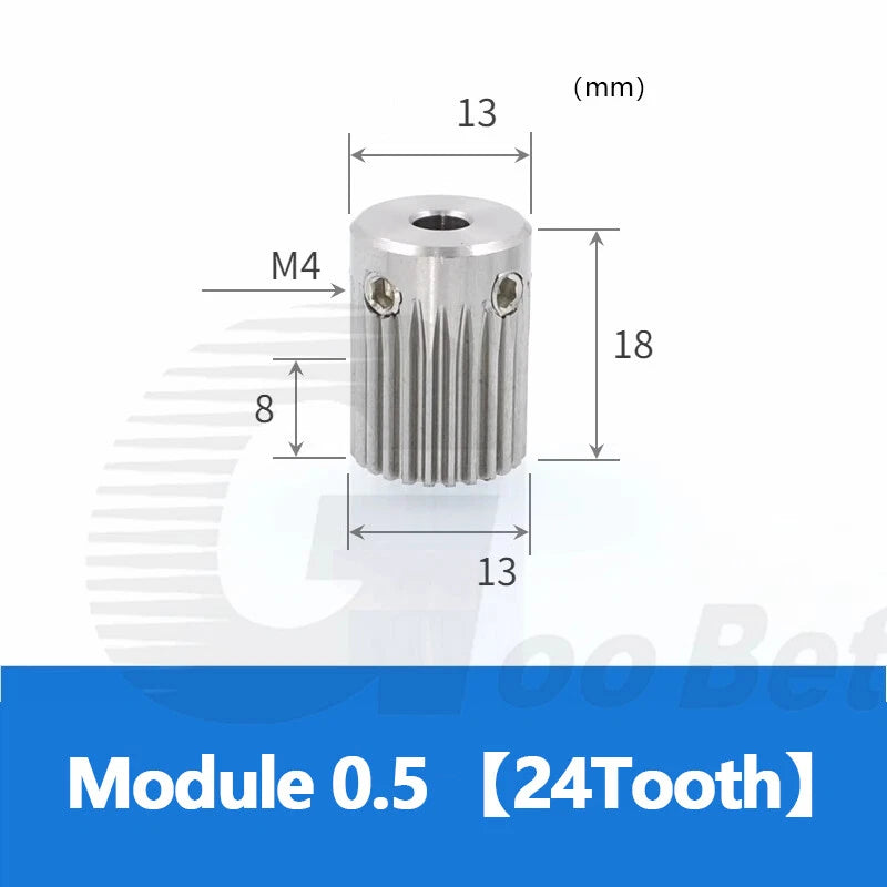 Spur Gear Stainless Steel Module 0.5 with Hub 20-60 Tooth Motor Pinion Precision