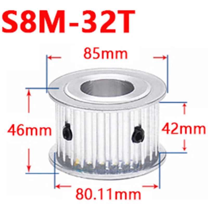 S8M Timing Belt Pulley 20T-40T Synchronous Wheel Sprocket For 40mm Width Belt