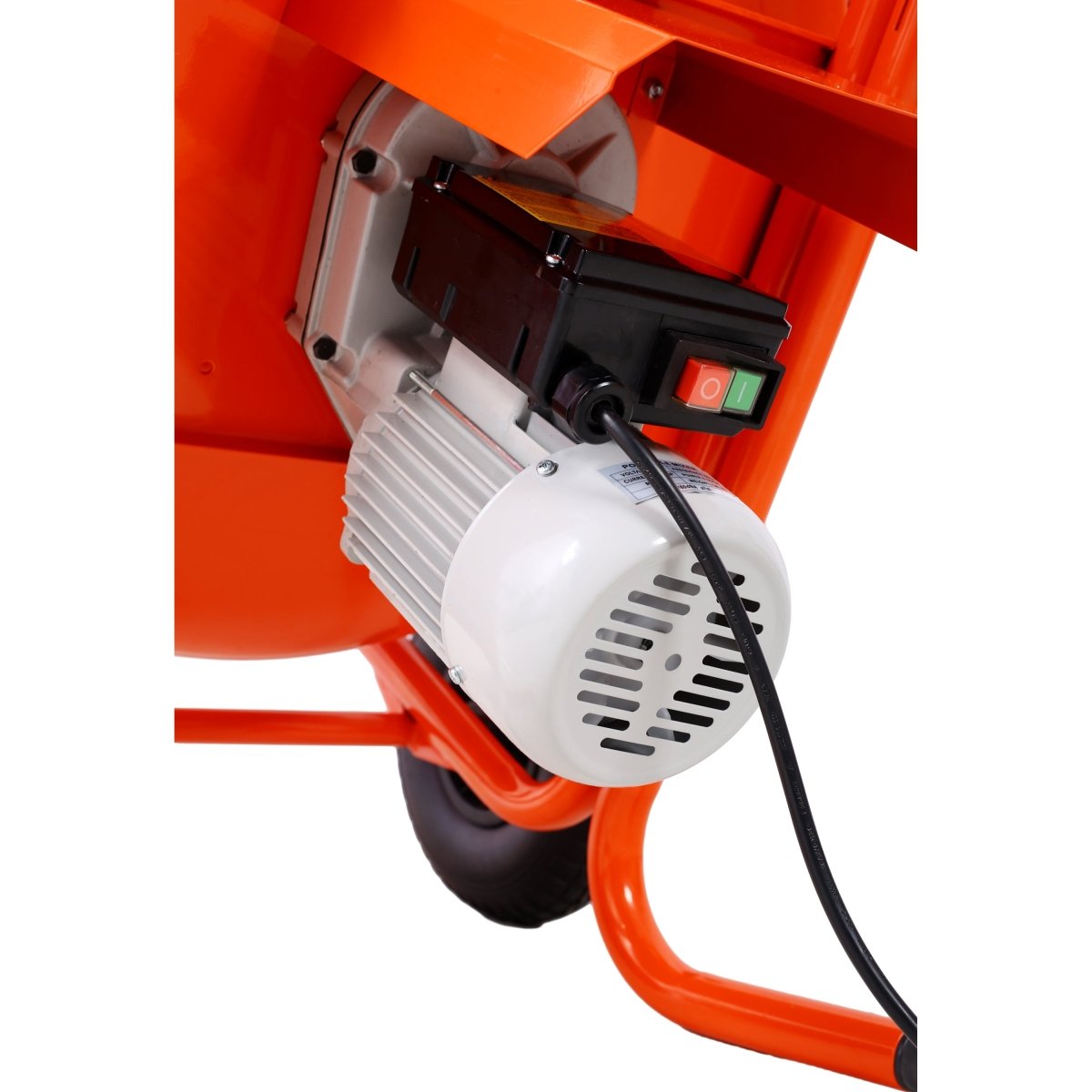224L 8CUFT horizontal portable cement mixer,Wheel Barrow Portable Cement Concrete Mixer 115V - 60HZ,orange color - HomeDIYer