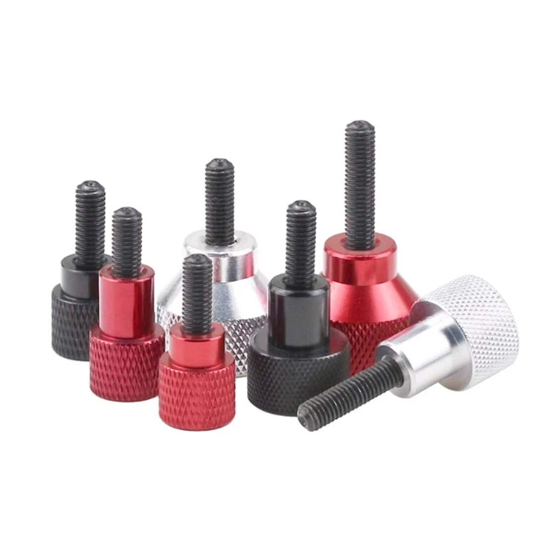 M6 Aluminum + Carbon Steel Knurled Thumb Screws Hand Grip Knob Bolts Thumbscrew
