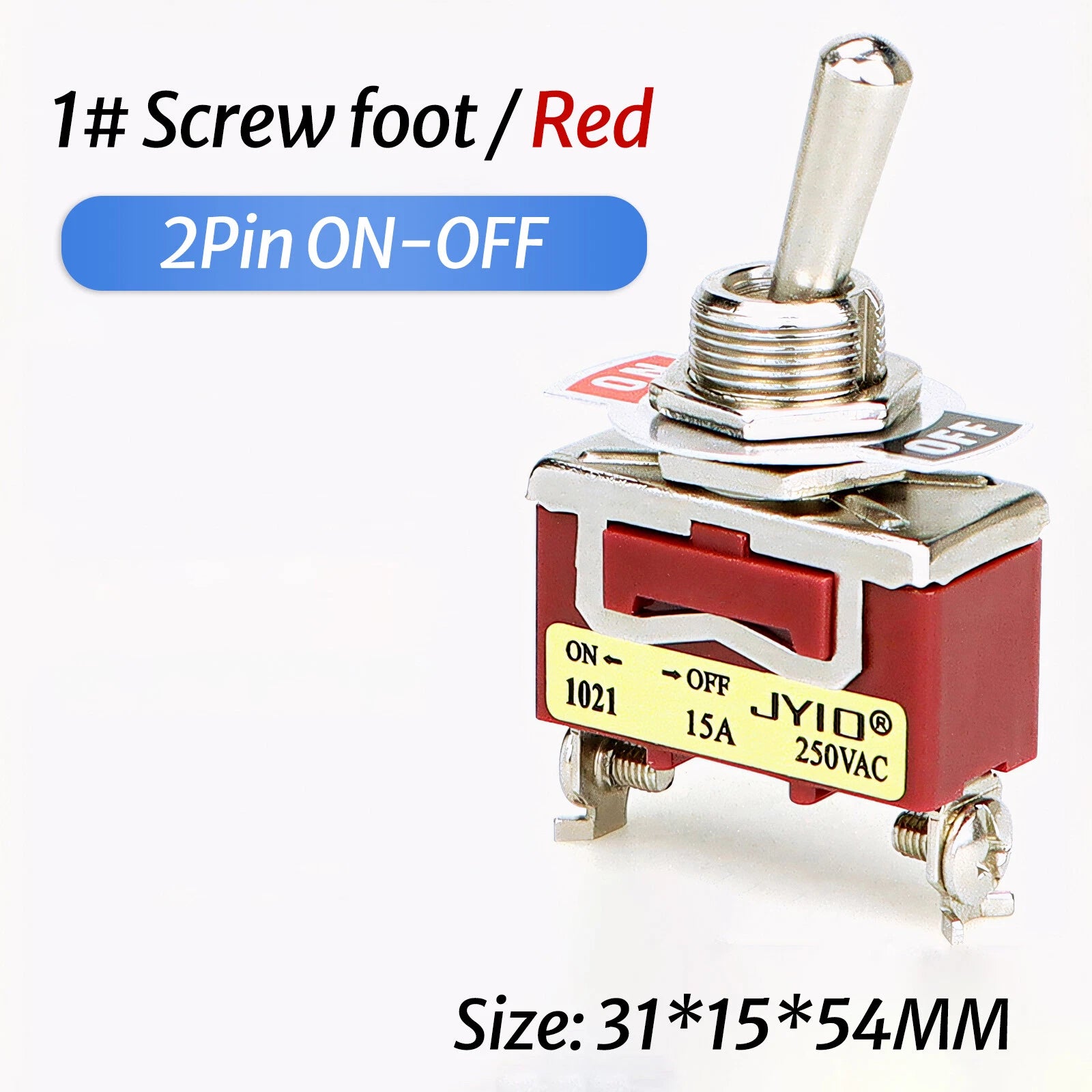 Waterproof Heavy Duty Toggle Switch ON-OFF / ON-OFF-ON | 2–6 Pin | 15A 250V