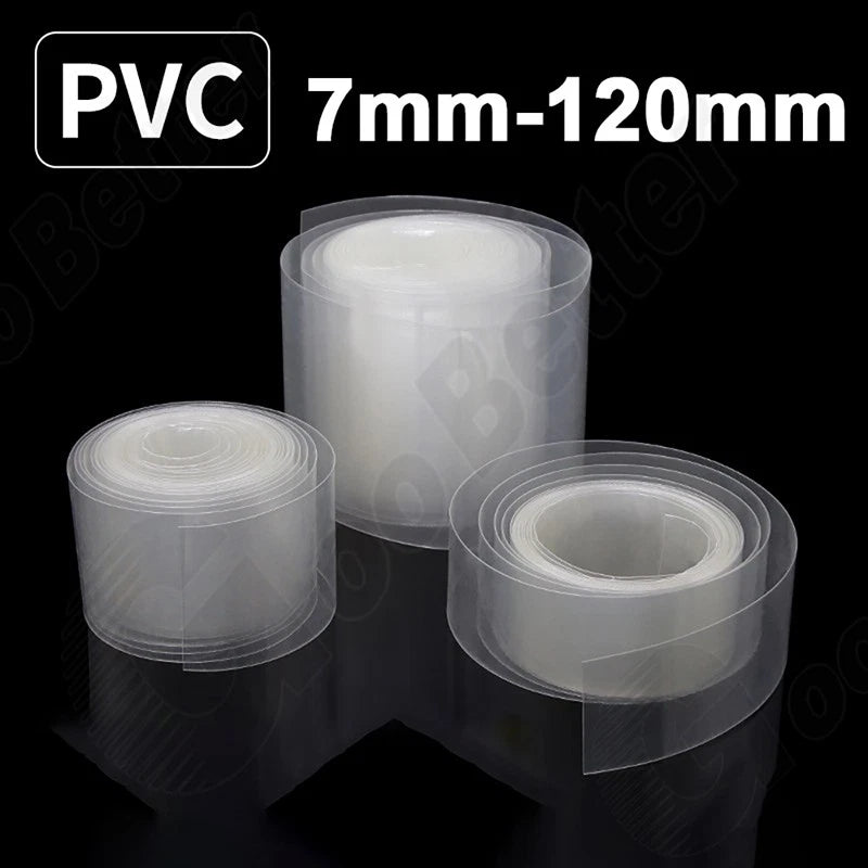 PVC Heat Shrink Tubing 7mm–120mm | Multi-Color Shrinkable Film Insulation Sleeve