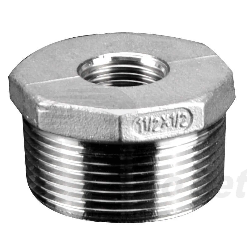 Reducing Bush BSPT Male Female Thread Pipe Fitting – Stainless Steel 304 (A2)