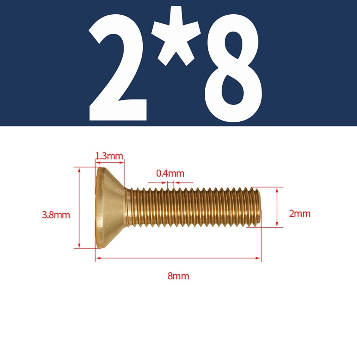 Brass Pozi Countersunk Machine Screws DIN 965 M2 - M8 Flat Head - HomeDIYer