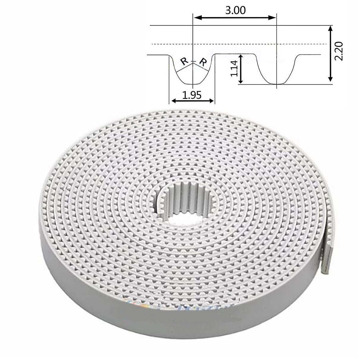 Open Timing Belt — 2GT / HTD-3M 5M 8M 14M / S2M S3M S5M S8M | Polyurethane + Steel Wire