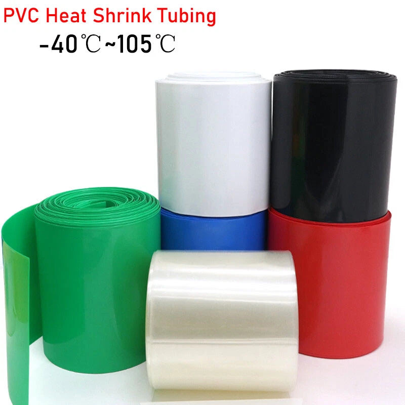 PVC Heat Shrink Tubing 15mm–200mm | RC Battery Pack Wrap | 7 Colors