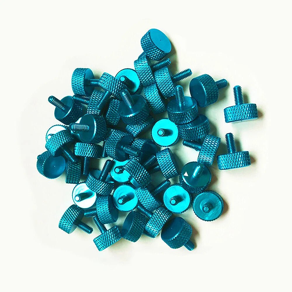 M3 Knurled Thumb Screws – Aluminium Mesh Hand Grip Knob Bolts, 35/40mm Thread Lengths (Anodised Colours) - HomeDIYer