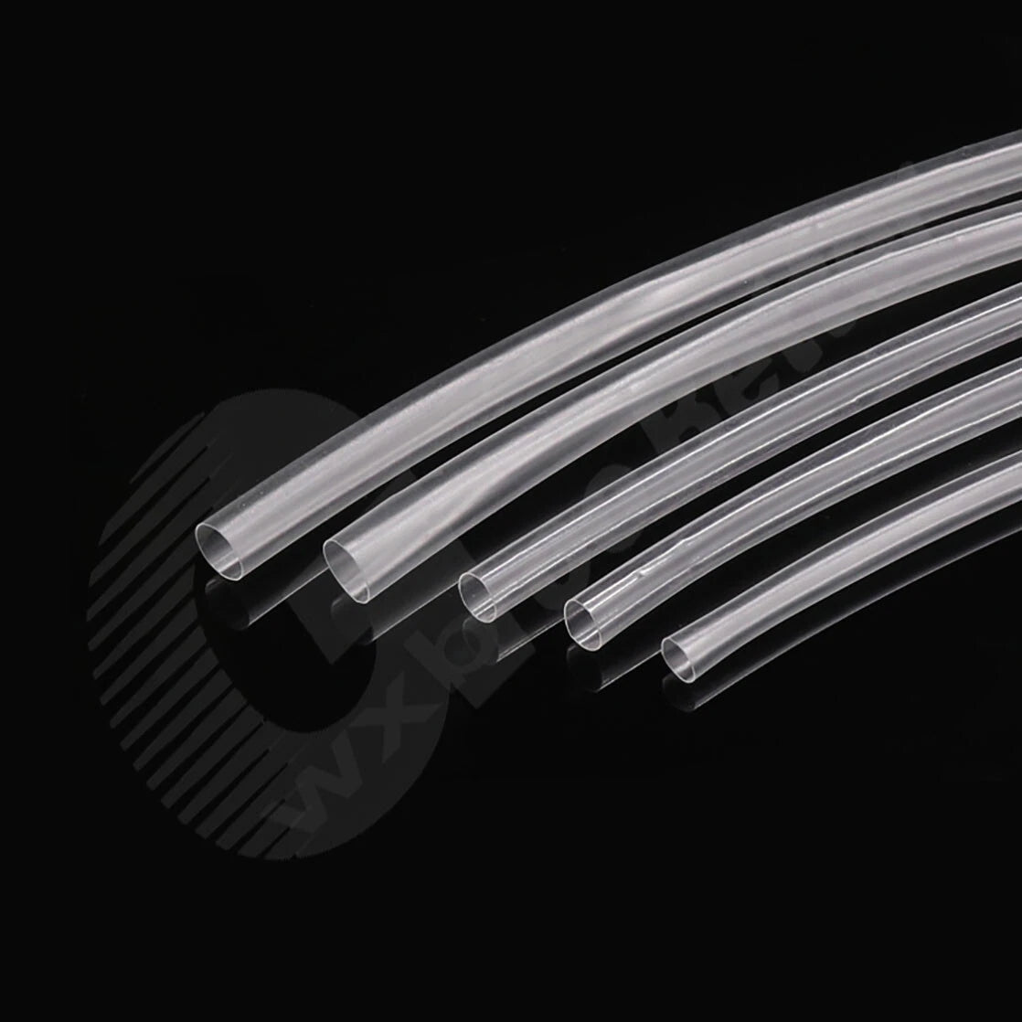 Heat Shrink Tubing 2:1 Polyolefin — φ0.8mm to φ20mm, Black & Clear, 1m–50m