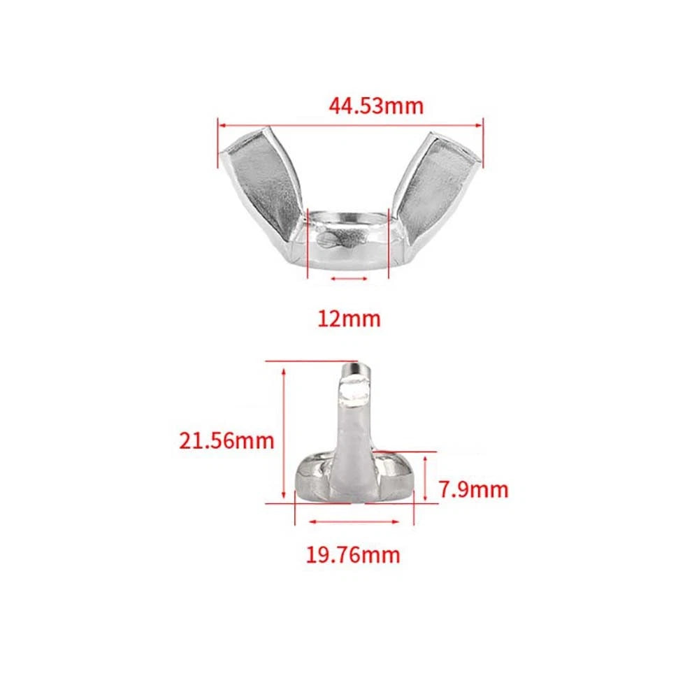 Wing Nuts M2 - M12 A2 A4 201 Stainless Steel Butterfly Nut To Fit Bolts & Screws