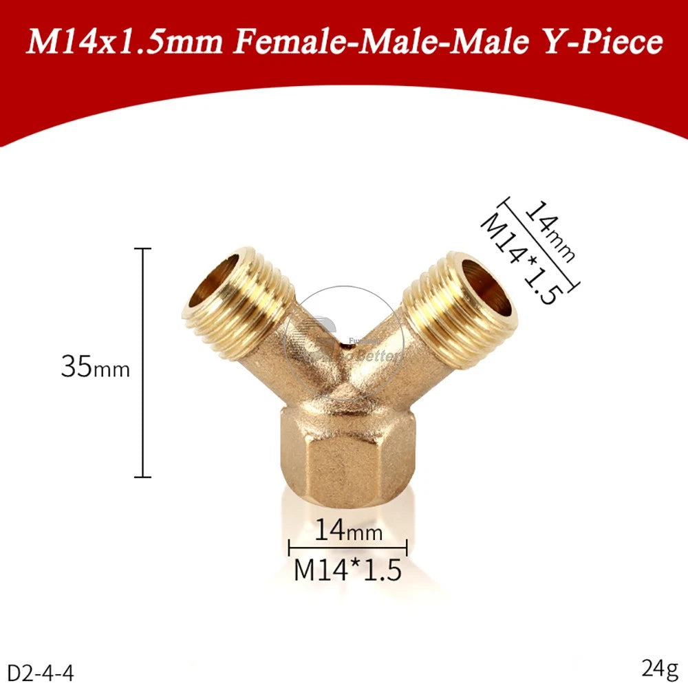 M14x1.5mm M22x1.5mm Brass Fittings — Elbow, Tee, Cross, Y-Piece & Adapter Sprayer Joints
