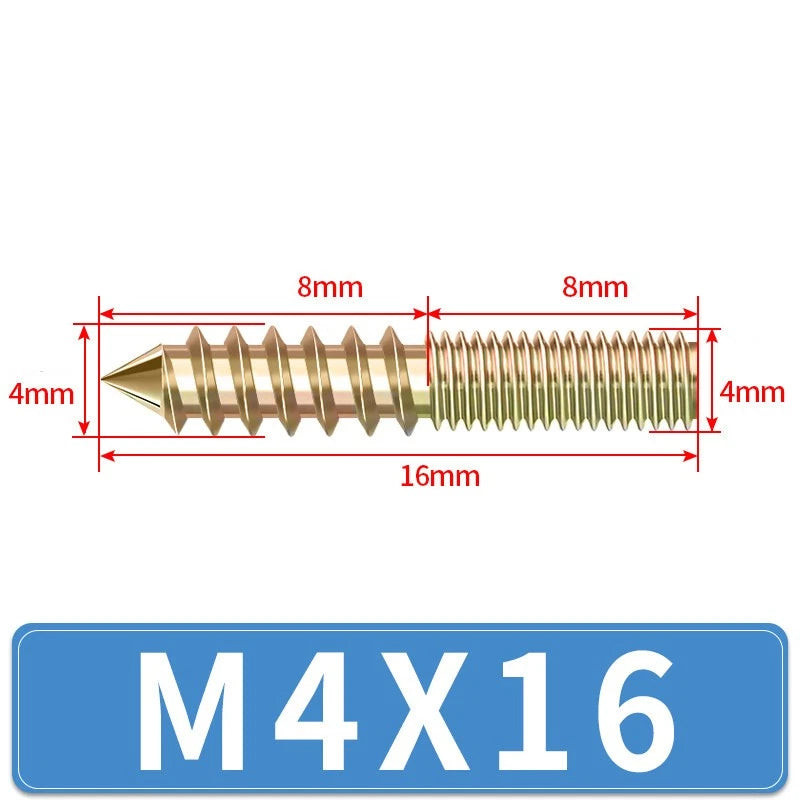 M4 M5 M6 M8 M10 M12 WOOD TO METAL DOWELS DOUBLE ENDED THREADED FURNITURE SCREWS