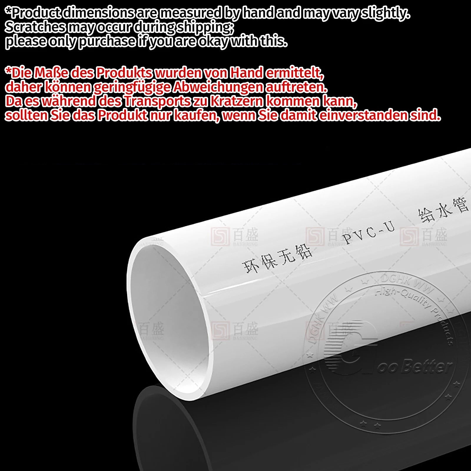 Solvent Weld PVC Overflow Pipe — 16mm to 110mm | White, Grey, Blue | 200mm & 500mm