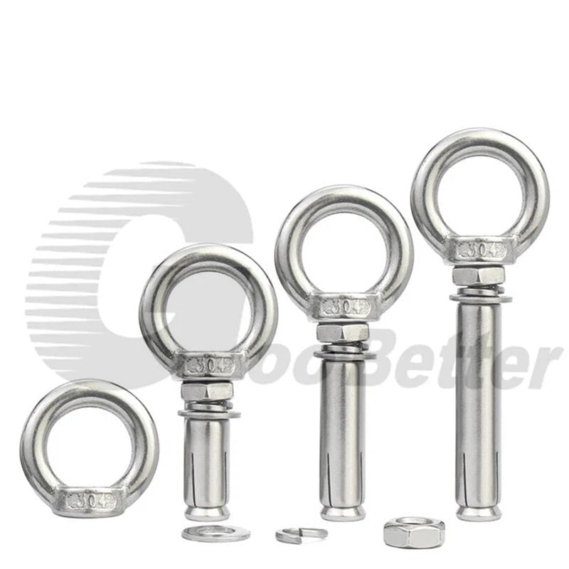 M6 - M20 Stainless Steel Closed Hook Eye Bolt Shield Anchor Expansion Bolt - HomeDIYer