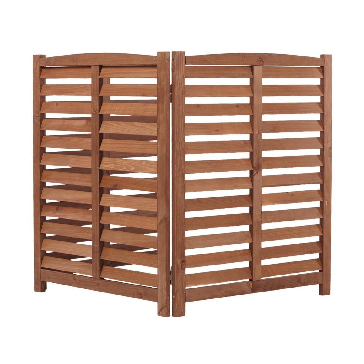 3 - Panel Cedar Privacy Screen for AC Units | 32"x38" Ventilated Outdoor Fence - HomeDIYer