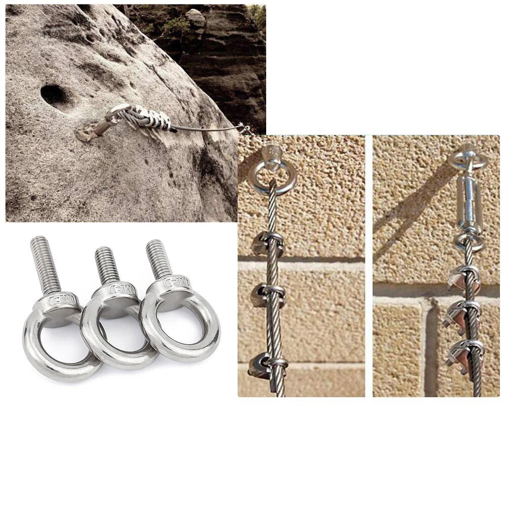 Lifting Eye Bolts A2 Stainless Steel Metric M3–M36 | Ring Screws for Rigging & Marine - HomeDIYer