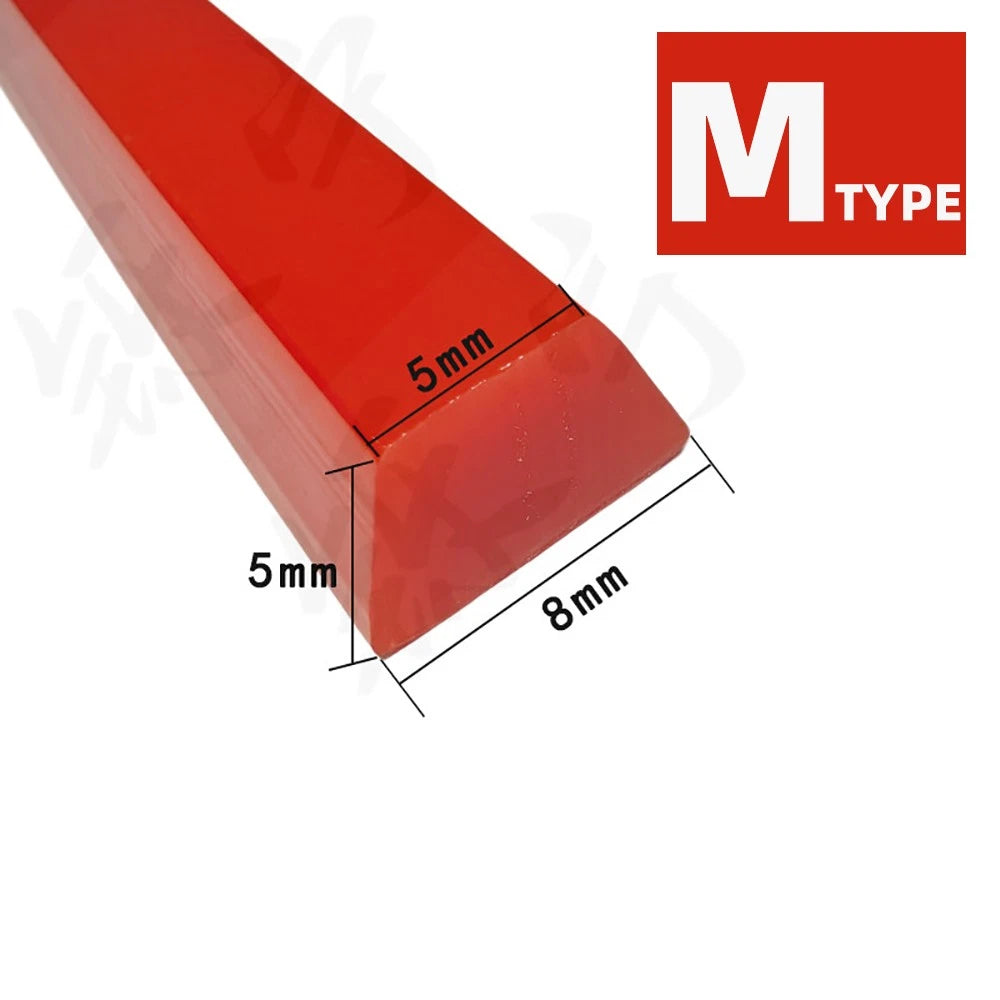 Solid PU V-Belt — Polyurethane Conveyor Drive Belt, Red Smooth, Y/M/Z/A/B/C/D Type
