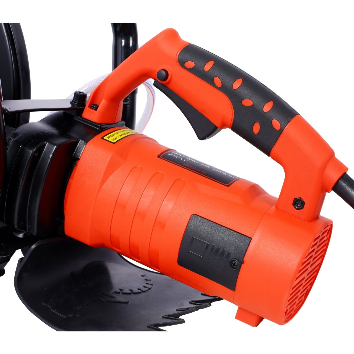 Electric 14" Cut Off Saw Wet/Dry Concrete Saw Cutter Guide Roller with Water Line Attachment - HomeDIYer
