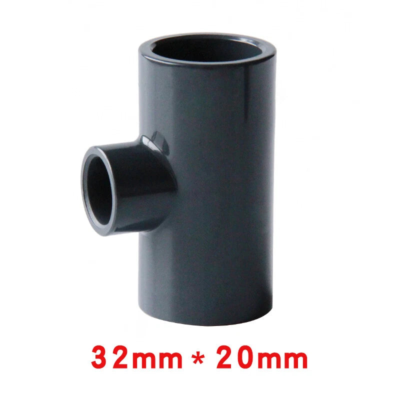 PVC Reducing Tee Pipe & Fittings Solvent Weld Pressure Adapter Connector Black