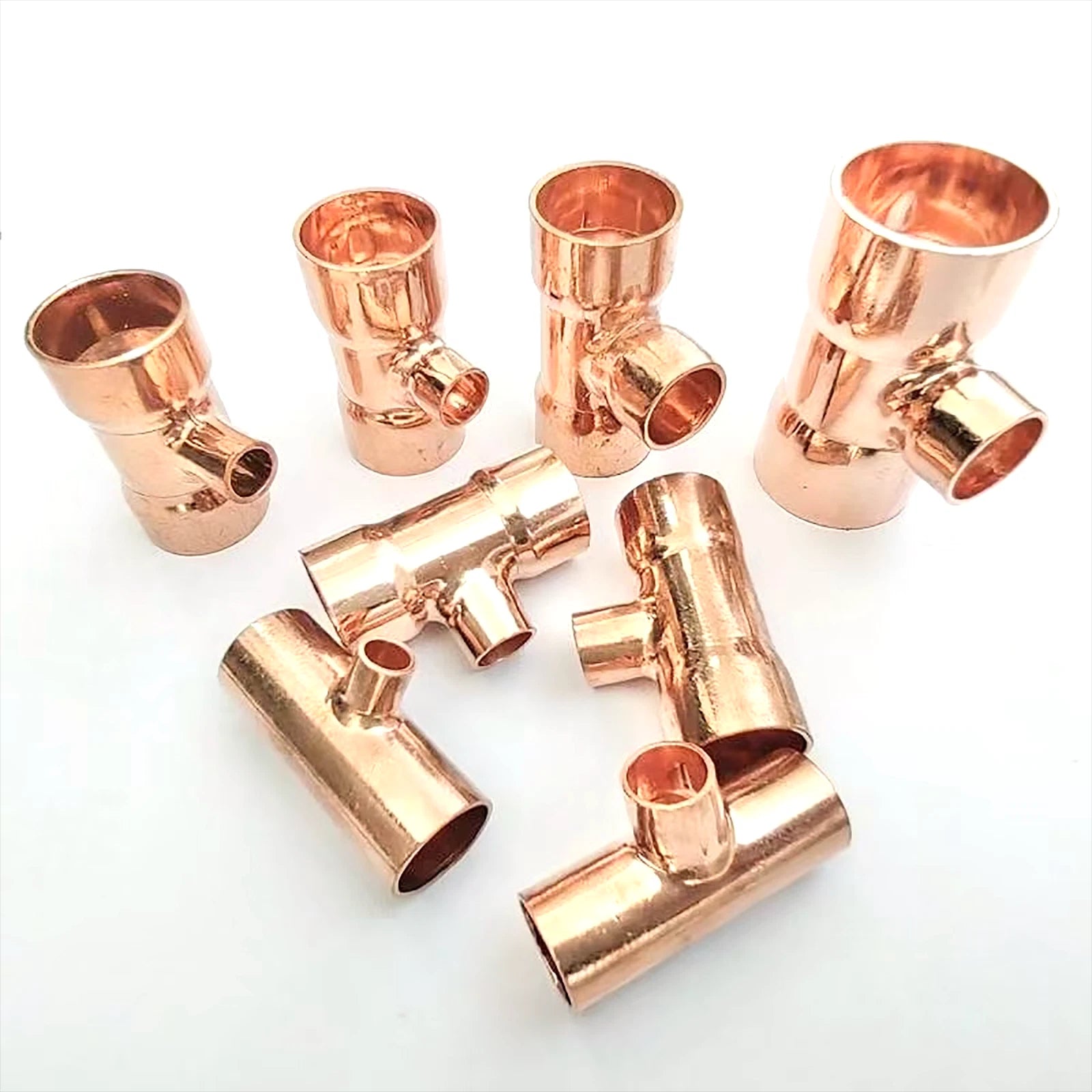 End Feed Reducing Tee Fittings – Copper Plumbing Pipe, WRAS Approved, 8mm–108mm