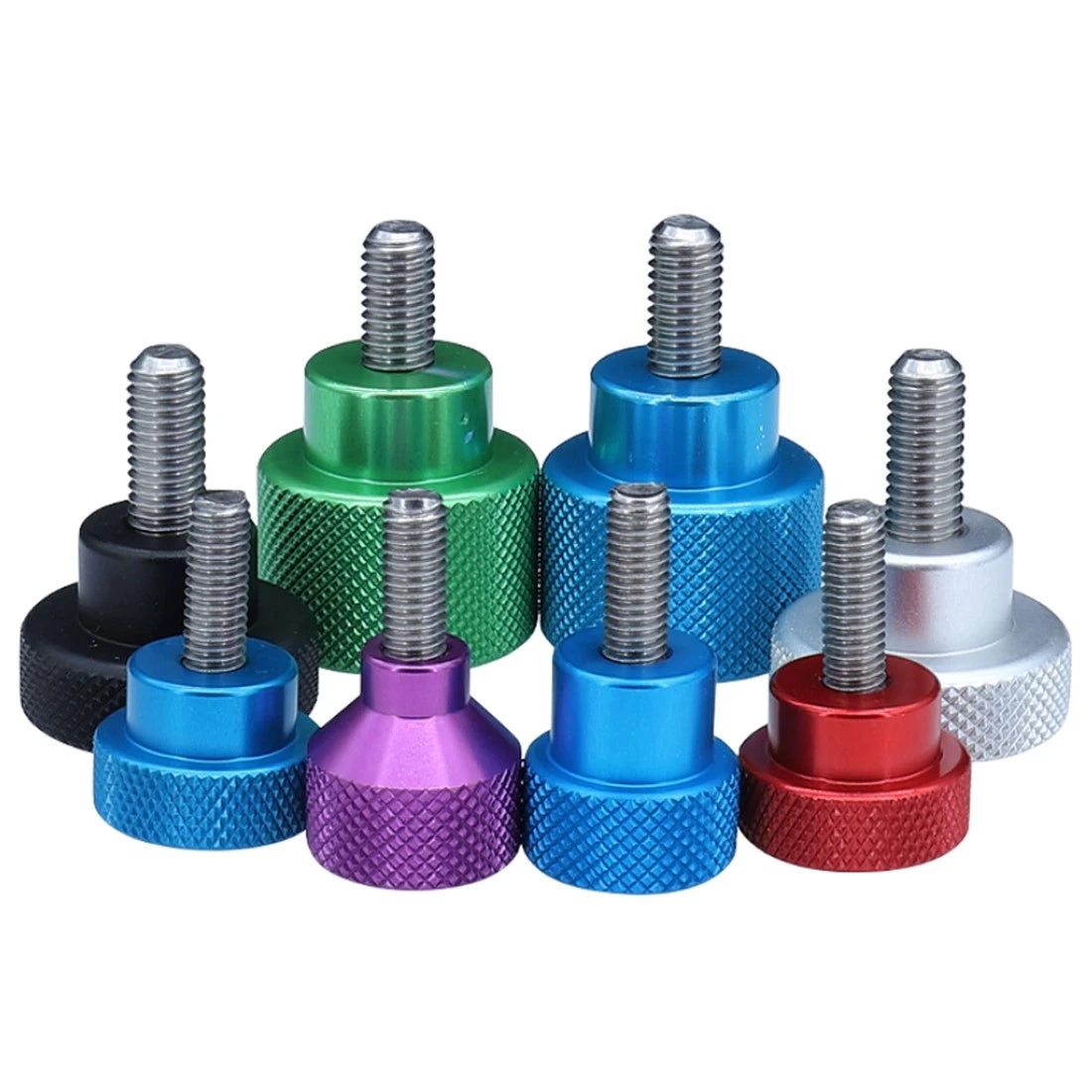 M10 Knurled Thumb Screws Aluminum + Stainlessl Hand Grip Knob Bolts High Type