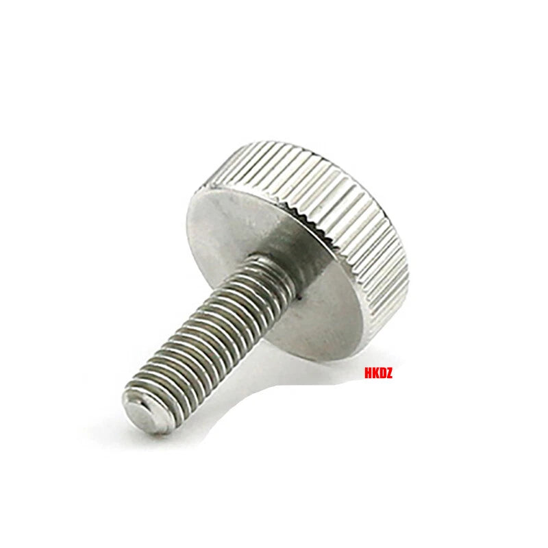 303 Stainless Steel Knurled Flat Head Thumb Screws M6x25 30 35mm Hand Screw Bolt