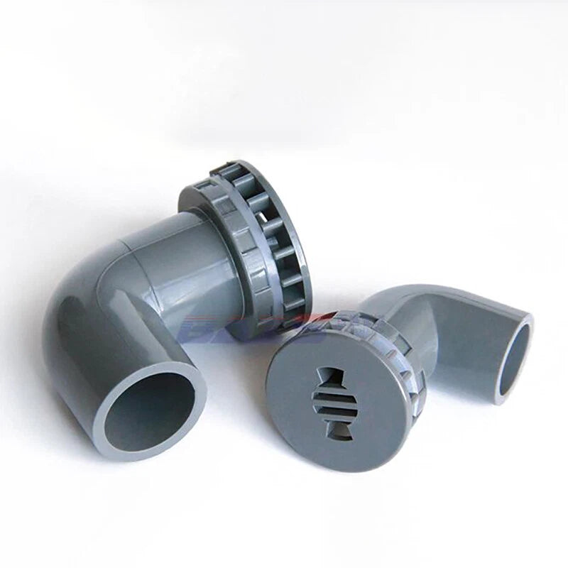 PVC Pipe Fittings Tank Stright Elbow Water Drainage For Aquarium White Blue Grey